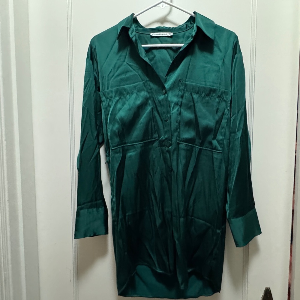 Abercrombie & Fitch Green Shiny Pajama
